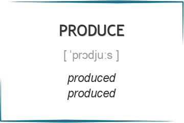 produce 3 формы глагола