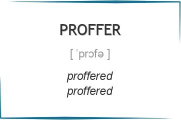proffer 3 формы глагола