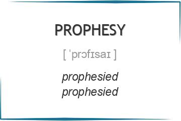 prophesy 3 формы глагола