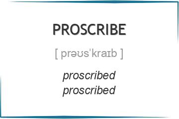 proscribe 3 формы глагола