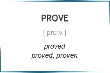 prove 3 формы глагола