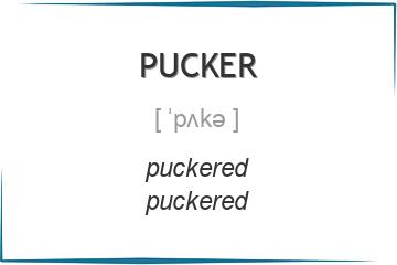 pucker 3 формы глагола