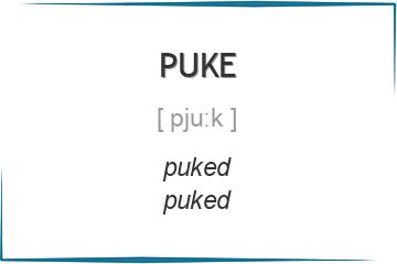 puke 3 формы глагола