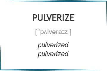 pulverize 3 формы глагола