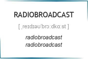 radiobroadcast 3 формы глагола