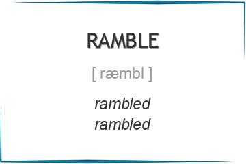 ramble 3 формы глагола