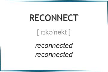 reconnect 3 формы глагола