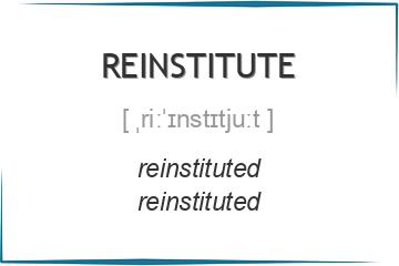 reinstitute 3 формы глагола