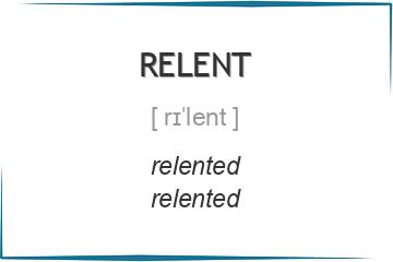 relent 3 формы глагола