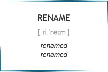 rename 3 формы глагола