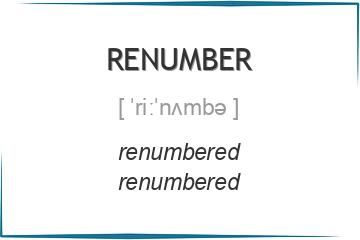 renumber 3 формы глагола