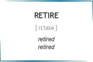 retire 3 формы глагола