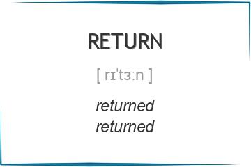 return 3 формы глагола
