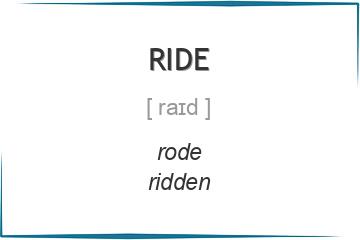 ride 3 формы глагола