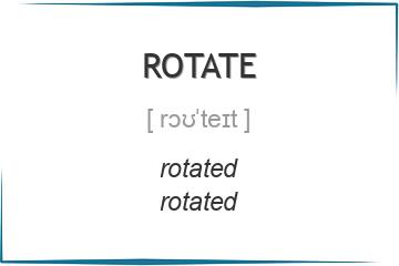 rotate 3 формы глагола