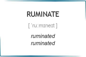 ruminate 3 формы глагола