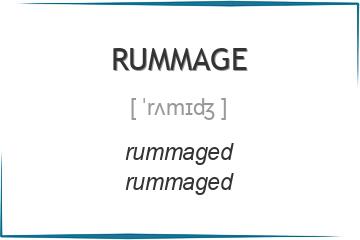 rummage 3 формы глагола