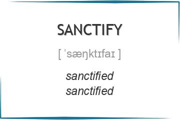 sanctify 3 формы глагола