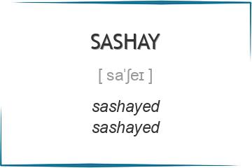 sashay 3 формы глагола