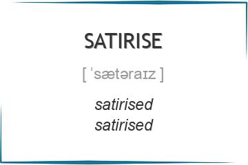 satirise 3 формы глагола
