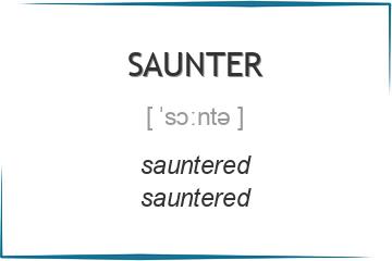 saunter 3 формы глагола