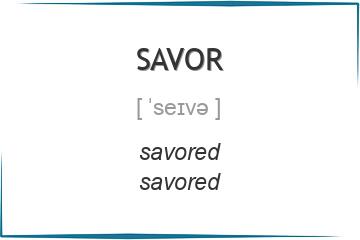 savor 3 формы глагола