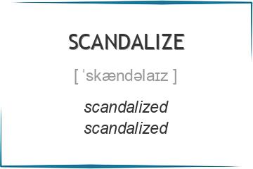 scandalize 3 формы глагола