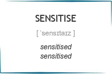 sensitise 3 формы глагола