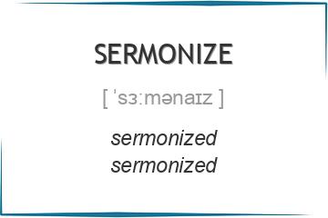 sermonize 3 формы глагола