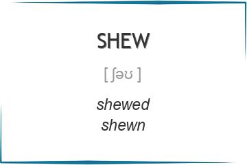 shew 3 формы глагола