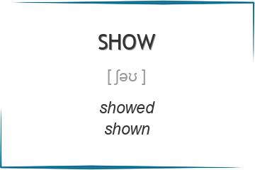 show 3 формы глагола
