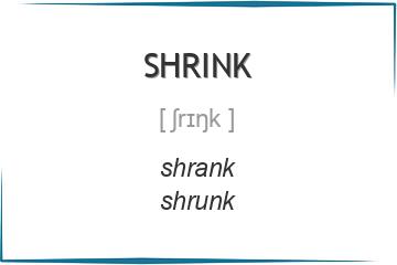 shrink 3 формы глагола