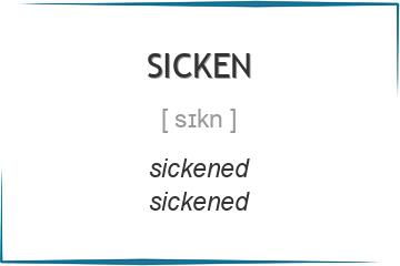 sicken 3 формы глагола