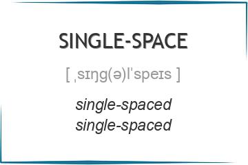 single-space 3 формы глагола