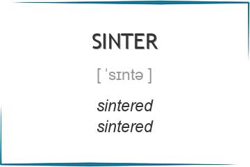 sinter 3 формы глагола
