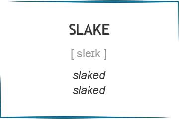 slake 3 формы глагола