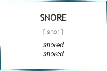 snore 3 формы глагола