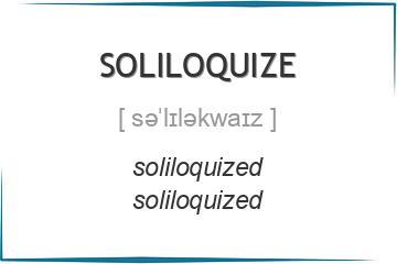 soliloquize 3 формы глагола