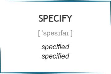 specify 3 формы глагола