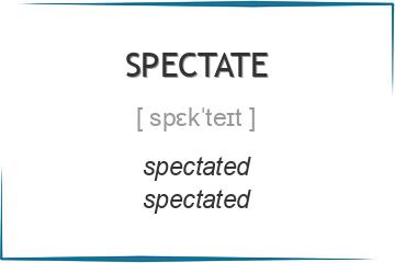 spectate 3 формы глагола