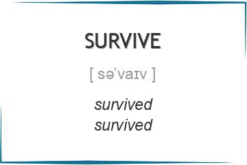 survive 3 формы глагола
