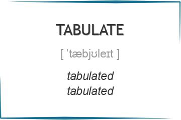tabulate 3 формы глагола