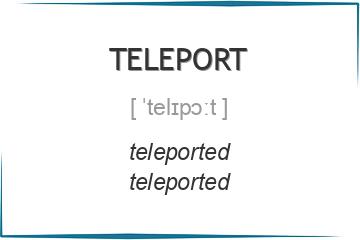teleport 3 формы глагола