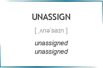unassign 3 формы глагола