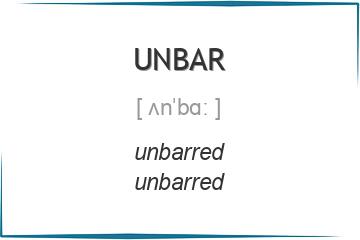 unbar 3 формы глагола
