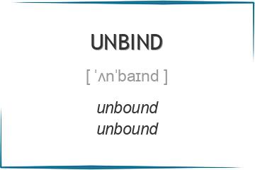 unbind 3 формы глагола