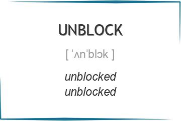 unblock 3 формы глагола