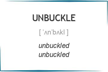unbuckle 3 формы глагола