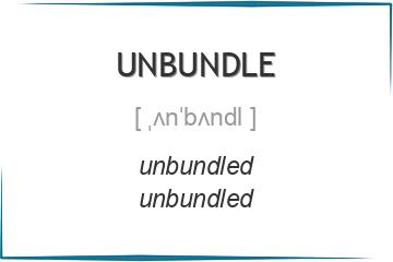 unbundle 3 формы глагола