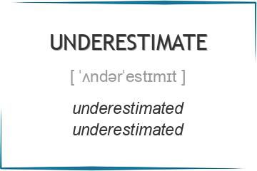 underestimate 3 формы глагола